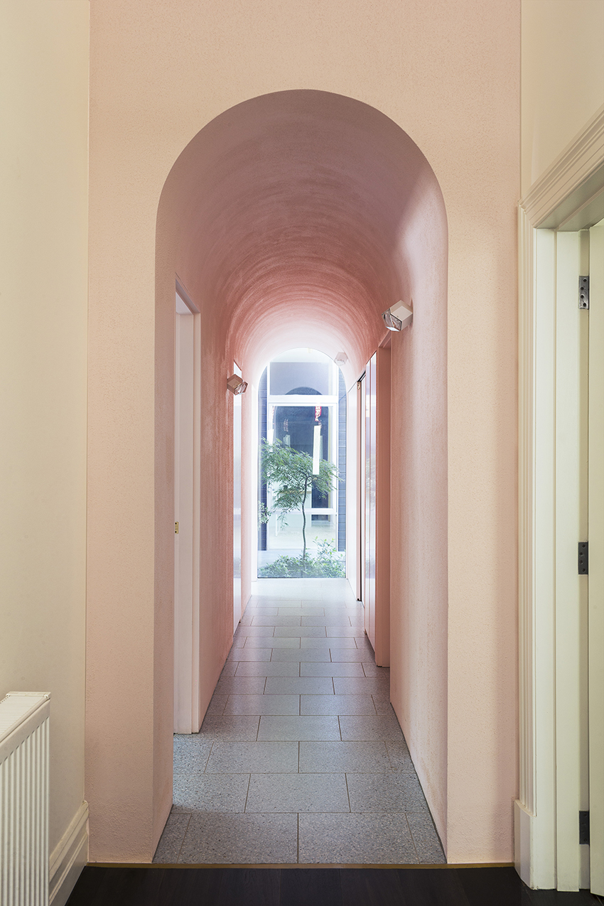 The soft pastel interior of this Victorian cottage by Bagnoli Architects won the Dulux Colour Award 2018. Photo © Ari Hatzis 