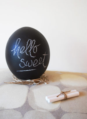 make chalkboard eggs for a chocolate free Easter egg gift
