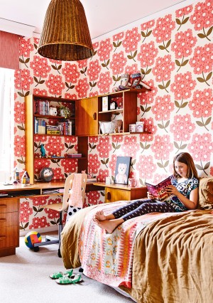 Lovely girl's bedroom from the home of Katie Graham, creator and managing director of The Family Love Tree. Styling by Rachel Vigor. July issue of Inside Out. Photography by Derek Swalwell