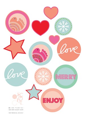 Free multi-purpose Christmas printables: for garlands, gift tags, seals, and more!
