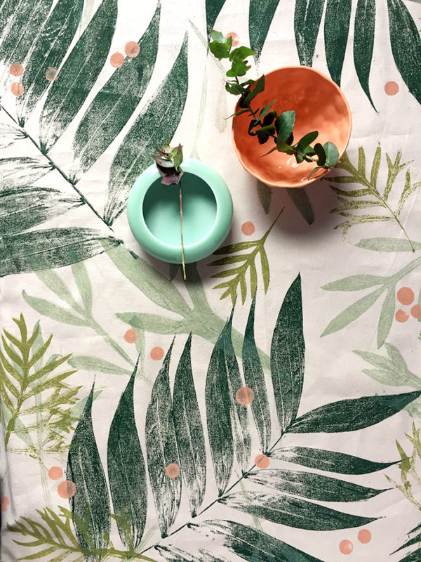 DIY TUTORIAL How to print with leaves onto fabric We Are Scout